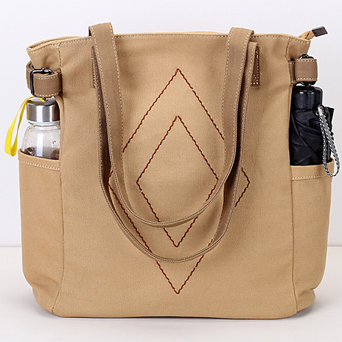 

Women's Bags Canvas Tote Solid Color Daily Going out Canvas Bag Tote Handbags Black Khaki