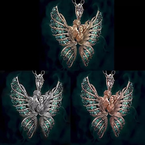 

butterfly necklace necklace angel wings diamond exaggerated love necklace for men and women