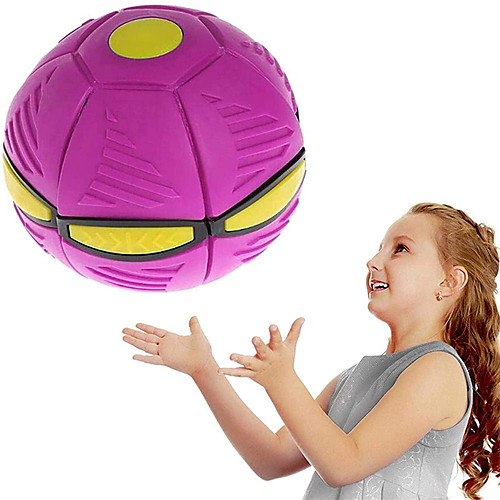 

Deformable Flying Saucer Ball Kids Outdoor Disc Ball Toy with 6 Lights Magic Deformation Light UFO Flying Saucer Ball Decompression Parent-Child Interactive Toy