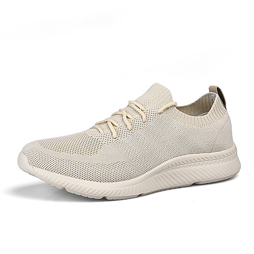 

Unisex Trainers Athletic Shoes Sporty Look Casual Daily Running Shoes Tissage Volant Breathable Non-slipping Wear Proof White Black Beige Summer