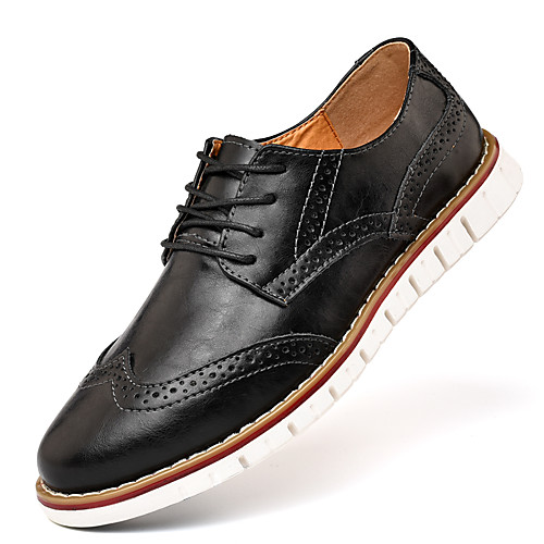 

Men's Oxfords Leather Shoes Bullock Shoes Business Sporty Casual Daily Outdoor Walking Shoes Trail Running Shoes Nappa Leather Cowhide Breathable Non-slipping Shock Absorbing Booties / Ankle Boots