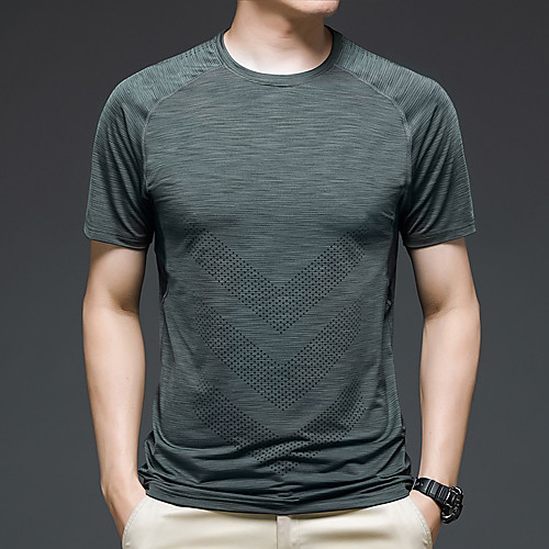 

Men's Hiking Tee shirt Tee Tshirt Outdoor Breathable Quick Dry Elastane White Black Blue