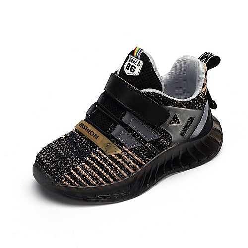 

Unisex Trainers Athletic Shoes Bootie Knit Lace up Big Kids(7years ) Home Walking Shoes Side Draping Black Green Gray Spring / Booties / Ankle Boots