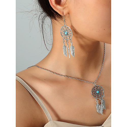 

Women's Necklace Vintage Style Dream Catcher Boho Earrings Jewelry Silver For Party School Gift Daily Work