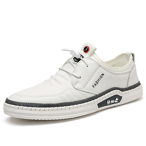 

2020 white shoes men's business breathable handmade shoes microfiber trend wear-resistant casual leather shoes all-match four seasons men's shoes