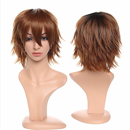 

Synthetic Wig Straight Layered Haircut Short Bob Wig Short A9 Synthetic Hair Women's Cosplay Party Fashion Red Brown