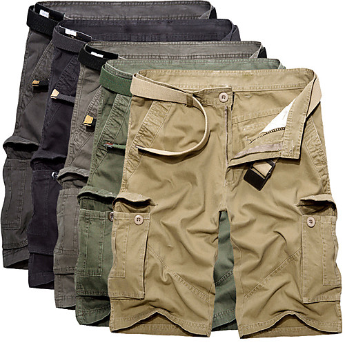 

Men's Hiking Shorts Hiking Cargo Shorts Tactical Shorts Ventilation Multi-Pockets Quick Dry Breathable Spring Summer Solid Colored Cotton Bottoms for Hunting Fishing Casual Black Army Green Dark Gray