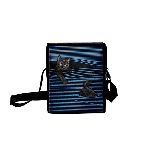 

Unisex Bags Nylon Crossbody Bag Zipper Animal Daily MessengerBag White Blue Drak Red