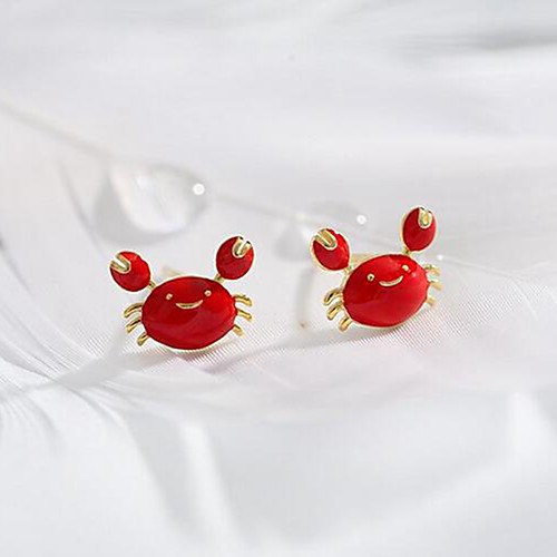 

Women's Stud Earrings Animal Cute Earrings Jewelry Red For Festival