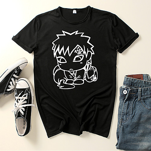 

Inspired by Naruto Sabaku No Gaara Cosplay Costume T-shirt Microfiber Graphic Prints Printing T-shirt For Women's / Men's