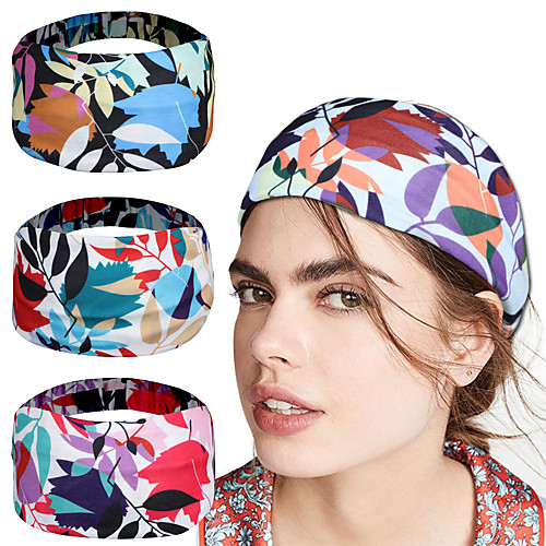 

cross-border new color contrast leaf headband headband custom women's sports yoga antiperspirant headband headband hair accessories wholesale