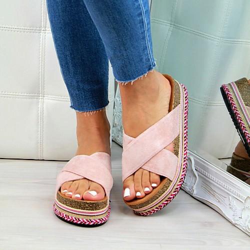 

Women's Sandals Chunky Heel Round Toe PU Black Yellow Blue