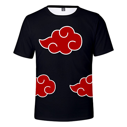 

Inspired by Naruto Akatsuki Uchiha Itachi Cosplay Costume T-shirt Terylene Graphic Prints Printing T-shirt For Women's / Men's
