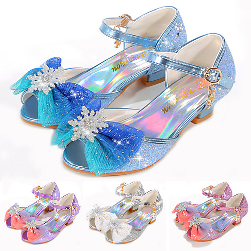 

Girls' Sandals Flower Girl Shoes Princess Shoes School Shoes Rubber PU Little Kids(4-7ys) Big Kids(7years ) Daily Party & Evening Walking Shoes Rhinestone Bowknot Buckle Purple Blue Pink Spring