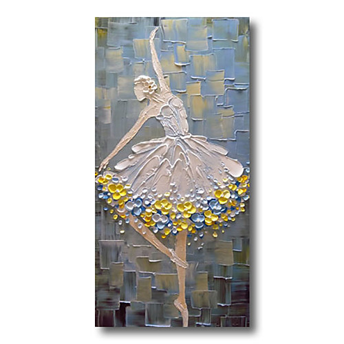 

Stretched Oil Painting Hand Painted Canvas Abstract Comtemporary Modern High Quality Dancer Girl Heavy Oil Ready to Hang