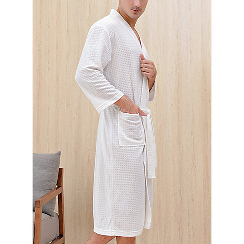 

Women's Lace up Robes Nightwear Solid Colored White / Blue / Purple M XL XXL