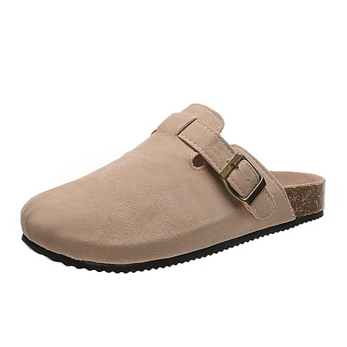 

Unisex Sandals Wedge Heel Synthetics Solid Colored Black Yellow Khaki