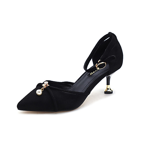 

Women's Heels Pumps PU Almond Black Yellow