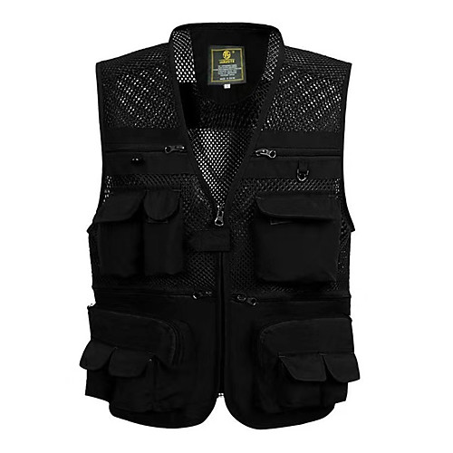 

Men's Hunting Gilet Outdoor Breathable Wearable Comfortable Spring Summer Solid Colored Polyester Black Army Green Blue