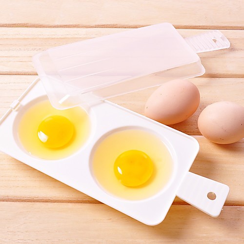 

Microwave Oven Egg Boiler Egg Steamer Omelettes Box Dual 2 Eggs Boilling Tools