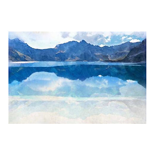 

IARTS Hand Painted inverted reflection in water Oil Painting with Stretched Frame For Home Decoration