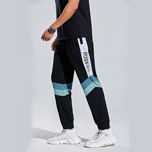 

Men's Sweatpants Jogger Pants Color Block Drawstring Pocket Nylon Color Block Letter & Number Sport Athleisure Pants / Trousers Pants Bottoms Moisture Wicking Quick Dry Breathable Soft Comfortable