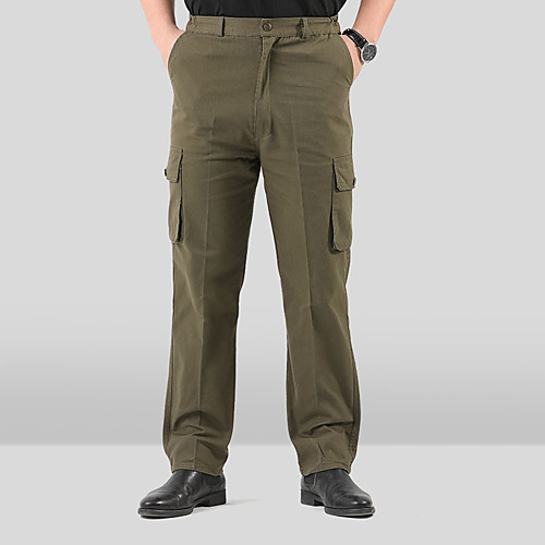 

Men's Hiking Pants Trousers Hunting Pants Tactical Cargo Pants Dust Proof Quick Dry Breathable Wearproof Fall Winter Solid Colored Cotton for Army Green M L XL XXL XXXL