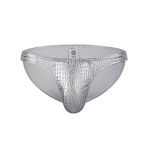 

Men's 1 Piece Sequins / Mesh Briefs Underwear - EU / US Size Low Waist Light Blue Black Gold S M L