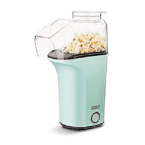 

dash dapp150v2aq04 hot air popcorn popper maker with measuring cup for serving popping corn kernels melted butter, 16, aqua