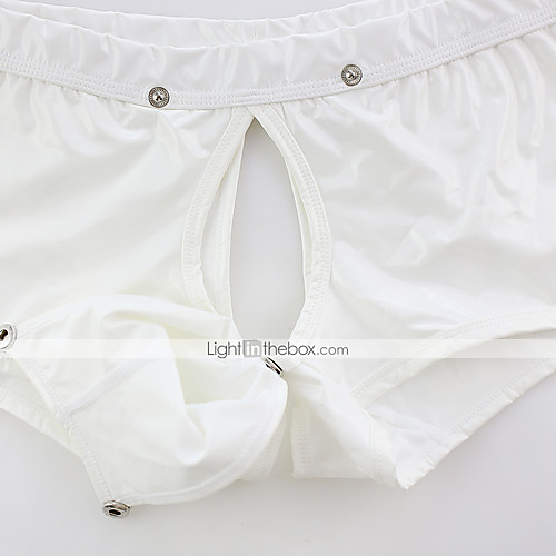 

Men's 1 Piece Cut Out Boxers Underwear - Normal Low Waist White Black Red M L XL