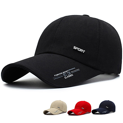 

Baseball Cap Running Hat Women's Men's Headwear Letter Adjustable Foldable for Fitness Baseball Running Autumn / Fall Spring Summer Black Red Khaki