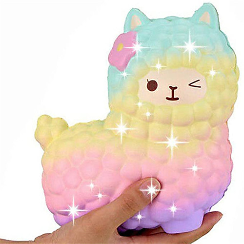 

Jumbo Squishy Rainbow Sheep Alpaca Squishies Slow Rising Squeeze Scented Charms Kawaii Stress Relief Animal Toys for Kids Adults Stress Relief Time Kill Toys