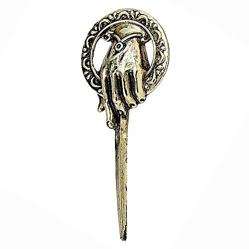 

lureme vintage hand of the king pin brooch for fans costume jewelry-antique bronze (br000034-1)