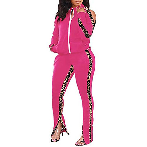 

workout sets for women 2 piece full zip jumpsuit sexy birthday party outfits xl rose pink