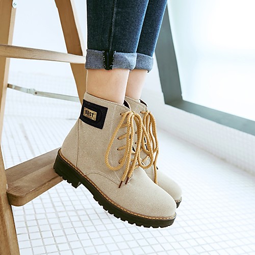 

Women's Boots Chunky Heel Round Toe PU Synthetics Black Blue Green