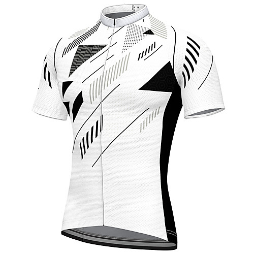 

21Grams Men's Short Sleeve Cycling Jersey Spandex White Bike Top Mountain Bike MTB Road Bike Cycling Breathable Quick Dry Sports Clothing Apparel / Athleisure