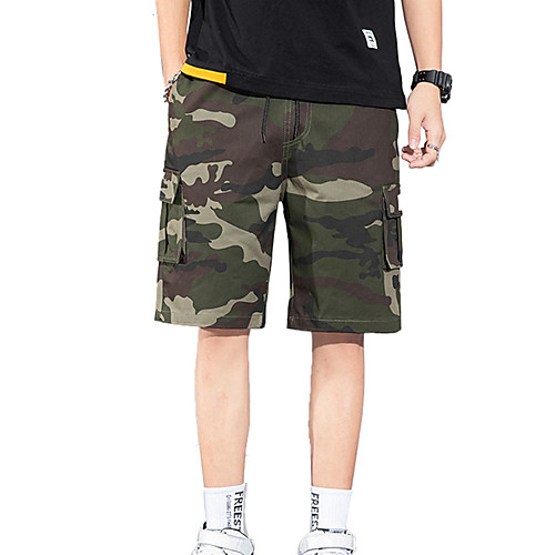 

Men's Hiking Shorts Hiking Cargo Shorts Camo Summer Outdoor Loose Multi-Pockets Quick Dry Breathable Comfortable Cotton Shorts Bottoms Light Yellow Camouflage Red Blue Khaki Light Green Hunting