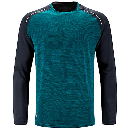 

Men's Hiking Tee shirt Long Sleeve Tee Tshirt Top Outdoor Lightweight Breathable Quick Dry Sweat wicking Autumn / Fall Spring POLY Elastane Dark Grey Blue Green Hunting Fishing Climbing