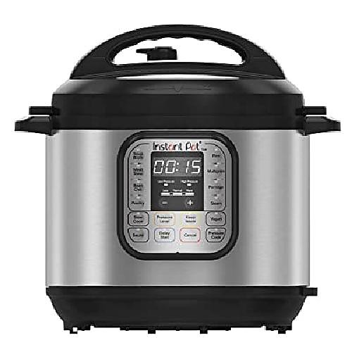 

instant pot duo60 6 qt 7-in-1 multi-use programmable pressure cooker, slow cooker, rice cooker, steamer, sauté, yogurt maker and heater (ip-duo60), stainless steel / black
