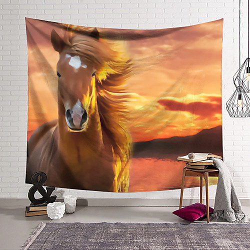 

Wall Tapestry Art Decor Blanket Curtain Hanging Home Bedroom Living Room Decoration Polyester Horse