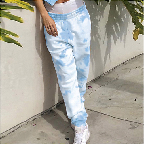 

Women's Sweatpants Jogger Pants Elastic Waistband Tie Dye Spandex Sport Athleisure Pants Pants / Trousers Bottoms Breathable Soft Comfortable Everyday Use Casual Daily Outdoor Exercising