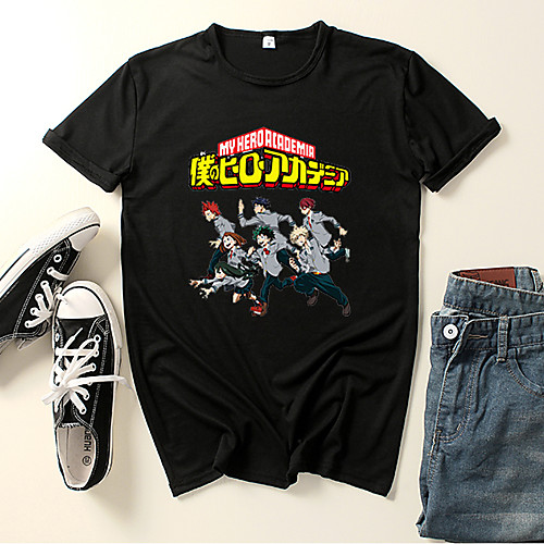 

Inspired by My Hero Academia / Boku No Hero Midoriya Izuku Cosplay Costume T-shirt Microfiber Graphic Prints Printing T-shirt For Women's / Men's