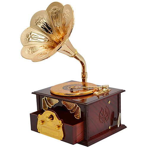 

Music Box Phonograph/Gramophone 1 pcs Gift Home Decor Resin For Kid's Adults' Boys and Girls