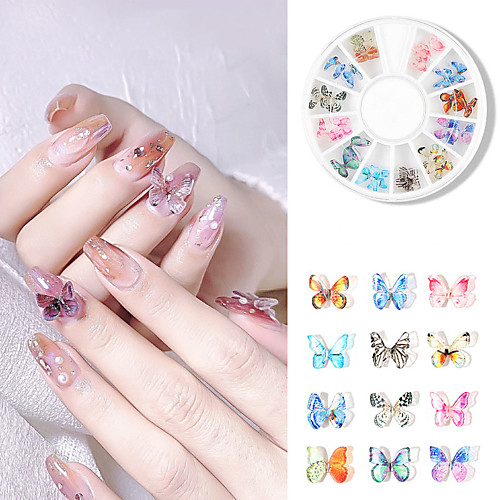 

Mini Nail Decoration Ins Nail Art Three-Dimensional Butterfly Jewelry Heat Shrinkable Film Finished Small Butterfly