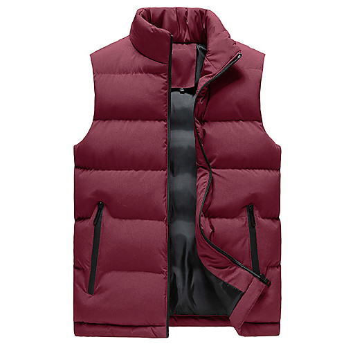

Men's Sports Puffer Jacket Hiking Vest / Gilet Sleeveless Vest / Gilet Top Outdoor Thermal Warm Lightweight Breathable Sweat wicking Autumn / Fall Winter Fleece Black Blue Red Hunting Fishing Climbing