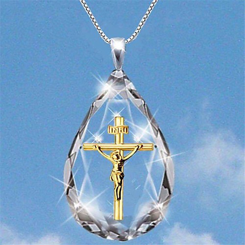 

crystal cross jesus necklace heaven stair pendant fashion diamond necklace