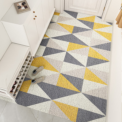 

PVC Non-Slip Floor Mat Entry Mat Can Be Easily Washed Stretch Silk Ring Nordic Style Home Foot Mat Cut Indoor Outdoor (Size 4575cm)