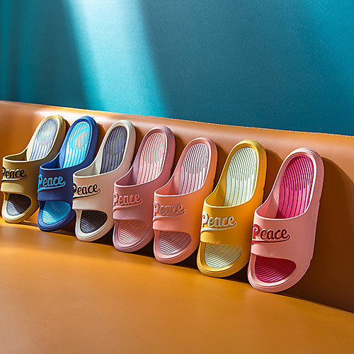

Four Seasons Household Slippers Home Bathroom Non-Slip Slippers Korean Version Of The Two-Color Ins Net Red Tide Drag Couple Outdoor Slippers