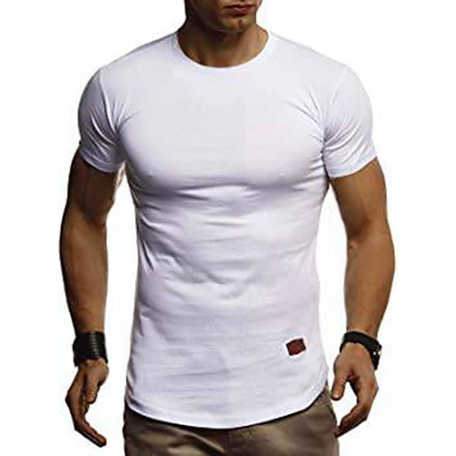 

Men's Short Sleeve Running Shirt Tee Tshirt Top Casual Athleisure Summer Breathable Soft Sweat Out Fitness Gym Workout Running Jogging Exercise Sportswear Solid Colored White Black Army Green