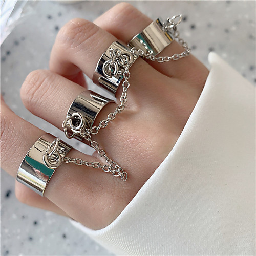 

Ring Silver Alloy European Trendy Rock 1 set Adjustable / Women's
